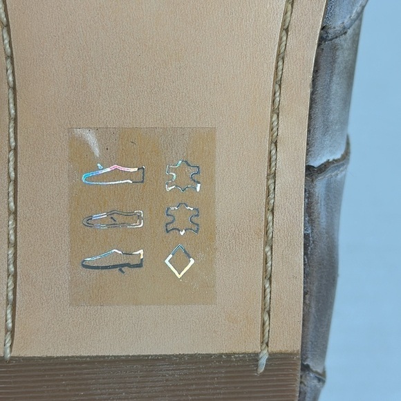 ROAN  BED/STU Women's 6.5 Distress Suede Winnie Flat Sandals Whitewash Taupe NWT - Picture 6 of 11